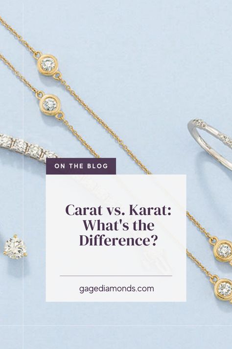 Have you ever seen the wording Karat and Carat and thought it was a spelling error? There is actually a difference between the two! Things To Think About, Two By Two, Gemstones, Gold