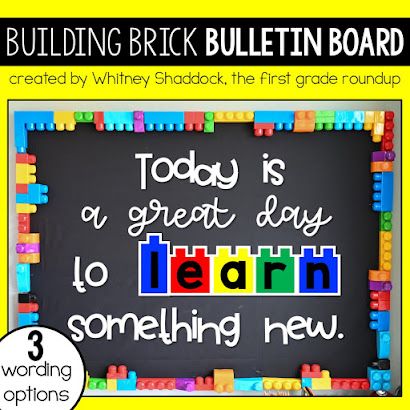 My 7 year old boy LOVES legos, so our homeschool class decor was obvious! Take a look at this fun classroom theme! Lego Classroom Theme Bulletin Boards, Building Classroom Theme, Lego Classroom Decorations, Lego Kindergarten, Lego Bulletin Board, Lego Door, Lego School, Lego Classroom Theme, Lego Classroom