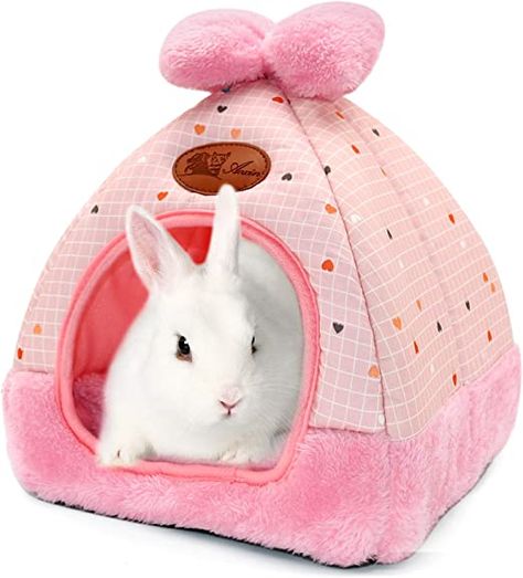 AmazonSmile : YUEPET Bunny Bed Warm Guinea Pig Cave Beds Cute Bowknot House Big Hideouts Cage Accessorie for Dwarf Rabbits Hamster Bunny Ferrets Rats Hedgehogs Chinchilla (Pink) : Pet Supplies Beds Cute, Bunny Bed, Bunny Supplies, Bunny Beds, Hamster Bedding, Rabbit Bedding, Guinea Pig Bedding, House Big, Wooden Rabbit