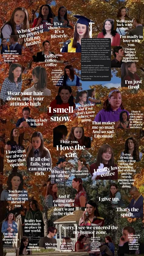 Gilmore Quotes, I Smell Snow, Babette Ate Oatmeal, Lorelei Gilmore, Gilmore Guys, Gilmore Girls Quotes, Gilmore Girls Fan, About History, Alexis Bledel