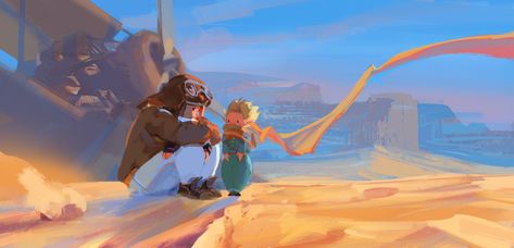 ArtStation - Meeting Little Prince, Manh Lu The Litter Prince, Little Prince Aesthetic, Little Prince Illustration, The Little Prince Art, The Little Prince Illustration, Prince Art, Child Of Light, Wallpaper Animes, A Sky