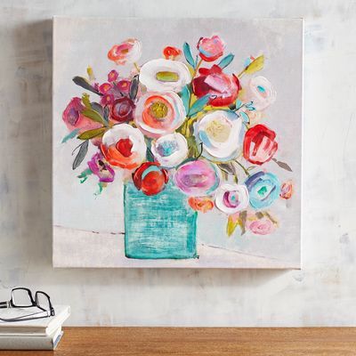 Wildflowers In Vase, Painting Of Flowers, Vase Art, Cool Art Projects, 수채화 그림, Art Website, Floral Wall Art, Art Floral, Abstract Flowers