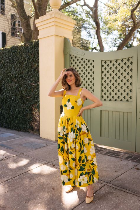 Dresses For Spring - Julia Berolzheimer Summer Cotton Dress, Simple Long Dress, Dresses For Spring, Julia Berolzheimer, Summer Style Guide, Summer Attire, Gal Meets Glam, Silk Midi Dress, Printed Shirt Dress