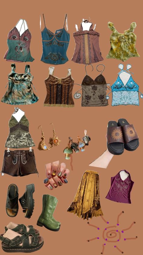 #earthy #outfits Sublime Outfit Ideas, Boho Layered Outfits, Enfp Fashion, Earth Core Outfits, Earthy Style Outfits, Earthy Fashion, Earthy Grunge, Spiritual Fashion, Wishlist Ideas