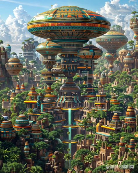 🐘Cosmic Expansion of the Afro Kingdoms👑 💎 What's your favourite view? . . . . . #midjourneyarchitecture #scifiartwork #scifiart #aiartcommunity #midjourneygallery #midjourneycommunity #conceptart #sciencefiction #sciencefictionart #midjourneyartwork #aiart #scifiworld #scifimovies #alienworld #scifidaily #scificity #futuristicarchitecture #ancientcity #alienworld #architecturedesign #futuristiccity #wakanda Wakanda City, Landscape Studies, Scifi Artwork, Sci Fi City, Succulent Garden Design, Arte Alien, No Man's Sky, Alien Worlds, Fantasy City