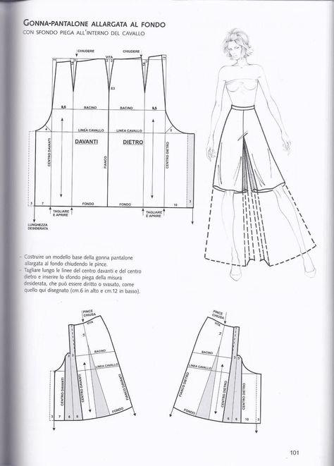 Pin Auf Patternmaking 660 Celana Palazzo, Sewing Form, Pola Rok, Sewing Pants, Girls Dresses Sewing, Maxi Rok, Jacket Pattern Sewing, Pants Sewing Pattern, Baby Sewing Patterns