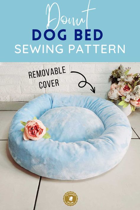 Dog Bed Sewing, Dog Bed Sewing Pattern, Easy Dog Bed, Cat Bed Pattern, Pet Clothes Patterns, Dog Clothes Patterns Sewing, Puppy Crafts, Diy Pet Bed, Puppy Diy