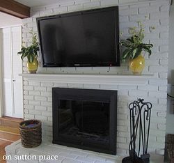 How To Mount a TV on a Brick Fireplace Brick Fireplace Baby Proofing, Baby Safe Fireplace, Fireplace Edge Protector, Baby Proof Fireplace Hearth, Fireplace Protector For Kids, Fireplace Baby Proofing, Baby Proofing Fireplace, Fireplace Under Tv, Childproof Fireplace