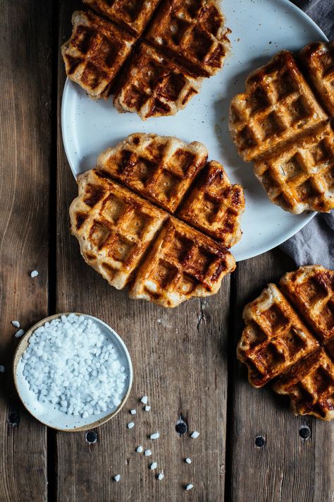 sourdough liege waffles — the farmer's daughter | let's bake something Leige Waffles, Liege Waffles Recipe, Liege Waffles, Belgian Waffles Recipe, Roasted Rhubarb, Liege Waffle, Strawberry Shortcake Ice Cream, Bake Something, Special Breakfast