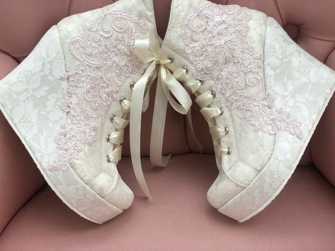 Blush Bridal Shoes Embroidered Wedding Shoes Wedge Bridal | Etsy Wedding Wedges For Bride, Winter Wedding Boots, Blush Bridal Shoes, Embroidered Wedding Shoes, Bride Boots, Bridal Shoes Wedges, Winter Wedding Shoes, Garden Wedding Party, Wedding Platform