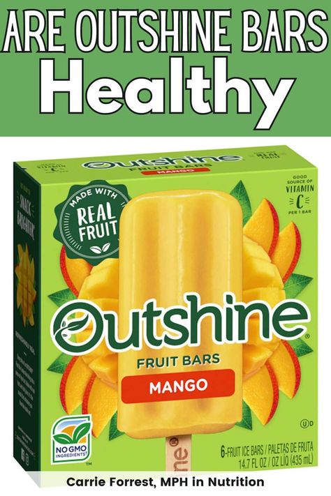 In this blog post, I'll review whether Outshine Fruit Bars are healthy, discuss this product's nutrition pros and cons, and suggest some better options. Clean Eating Basics, Outshine Fruit Bars, Gentle Nutrition, Frozen Fruit Bars, Bars Healthy, Fruit Bars, Fruit Bar, Fruit Puree, Juice Concentrate