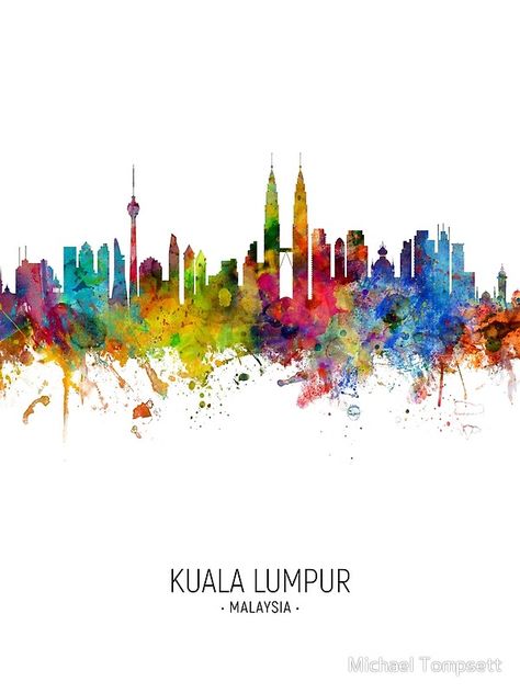 Kuala Lumpur Skyline, Junk Boat, Circle Patterns, Poster Portrait, City Skyline Art, Skyline Painting, Banner Templates, Travel City, Event Poster Design