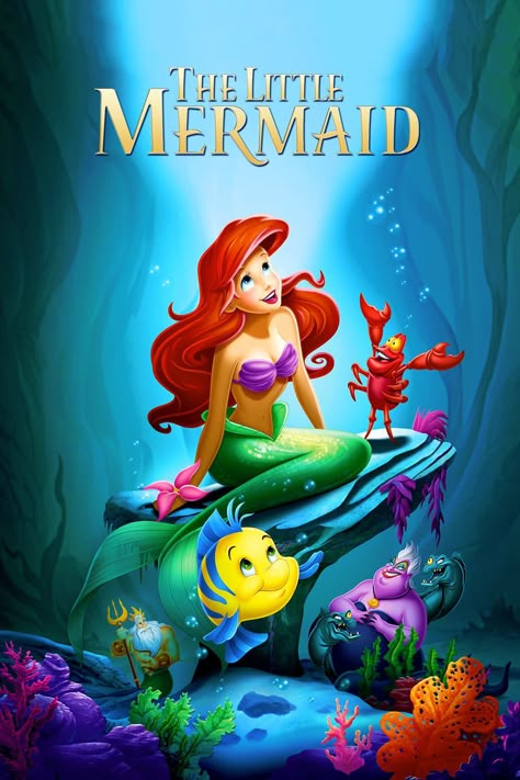 Feel Good Movies, Ariel Cartoon, Little Mermaid Wallpaper, Mermaid Wallpaper, Old Cartoon Shows, Underwater Scenes, Mermaid Poster, Ariel Little Mermaid, Classic Disney Movies