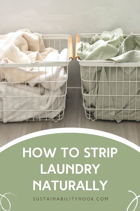 What is laundry stripping? When is it necessary to strip laundry? And how do you strip laundry naturally and without chemicals? Find out here. Diy Laundry Stripping Solution, Stripping White Laundry, Natural Laundry Stripping Recipe, How To Strip Laundry, Striping Laundry Recipe, Laundry Stripping Recipe Pillows, Stripping Towels, Stripping Laundry, Strip Laundry Ingredients