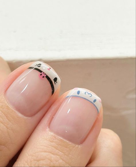 Fake Nails Designs, Sky Nails, Asian Nails, Simple Gel Nails, Hello Kitty Nails, Really Cute Nails, Soft Nails, Kawaii Nails, Cute Nail Art