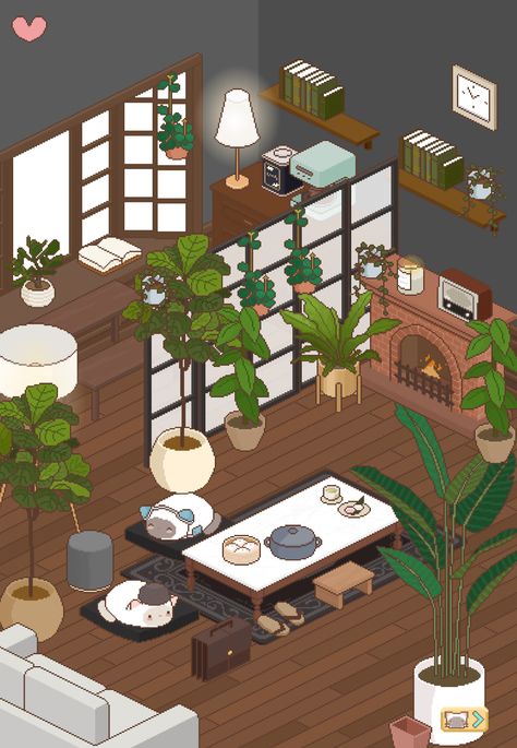 Check out my Deco Neko room! #DecoNeko https://apple.co/38UznX7 Deco Neko, Room Inspo, Pixel Art, Building, Drawings, Art