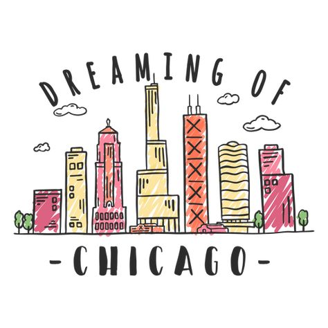 Chicago Drawing Simple, Chicago Wallpaper, Chicago Souvenirs, Ipad Drawing, City Quotes, Insta Highlights, Book Boxes, Sticker Png, Ipad Drawings