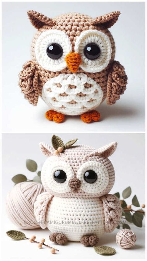 Amigurumi Owl Free Crochet Pattern Owl Crochet Plushie, Crochet Owl Amigurumi Free, Free Crochet Woodland Animal Patterns, Crochet Owl Patterns Free, Woodland Amigurumi Free Pattern, Amigurumi Free Pattern Owl, Agurami Free Pattern, Free Crochet Owl Patterns Amigurumi, Elephant Free Crochet Pattern