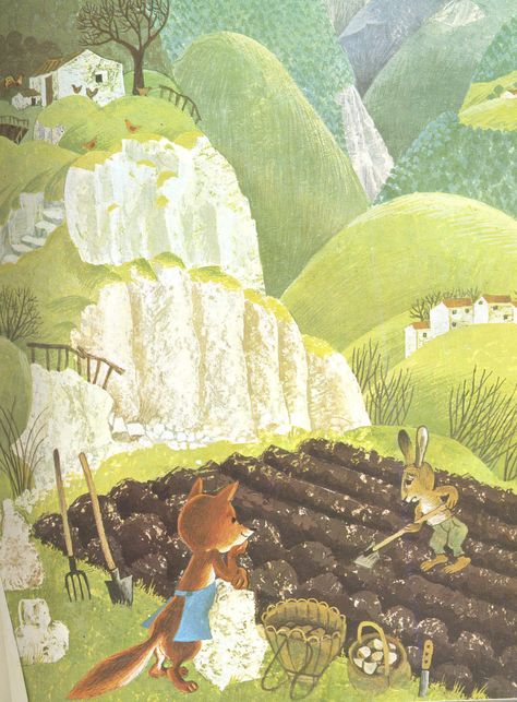 Illustration by Ancka Gosnik Godec // Slovenian folk tales  "Zverinice iz Rezije" Animal Garden, Childrens Stories, Folk Tales, Children's Book Illustration, Children Illustration, Slovenia, Childrens Books, Fairy Tales, Illustration Art