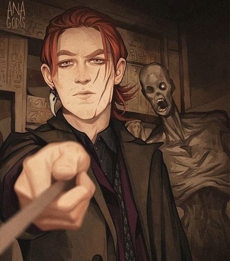 Harry Potter Bill Weasley Fan Art, Bill Weasley Fanart Hogwarts Mystery, Harry Potter Harry Fanart, Bill Weasley Aesthetic, Percy Weasley Fanart, Bill Weasley Fanart, Bill Weasley, Percy Weasley, Weasley Aesthetic