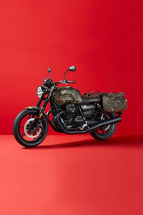 A Closer Look at the Palace x Gucci MOTO GUZZI Motorcycle Moto Guzzi V7 Stone, Cx500 Cafe Racer, Moto Guzzi V7, Moto Guzzi Motorcycles, Palace London, Honda (motorcycle), Brand Collaboration, Moto Guzzi, Vw Camper