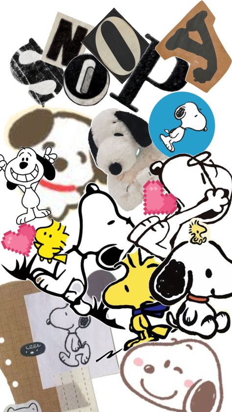 Its just a random Snoopy collage Snoopy Collage, Snoopy, Wallpapers, Collage