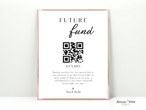 Venmo Sign, Wedding Wishing, Event Template, Cash Gift, Wedding 2024, Sign Wedding, Wishing Well, Qr Codes, Wedding Invitation Suite