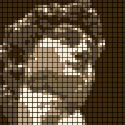 Van Gogh Alpha Pattern, Animal Alpha Pattern, Crochet Tapestry Chart, Realistic Pixel Art, Alpha Pattern Crochet, Crochet Alpha Pattern, David Michelangelo, Ukulele Art, Sculpture Marble