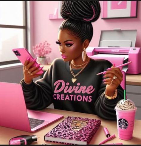 Fashion Boss Aesthetic, African American Artwork, Black Woman Artwork, Pink Wallpaper Girly, Break The Rules, Image Swag, Afrocentric Art, Black Art Painting, Black Artwork