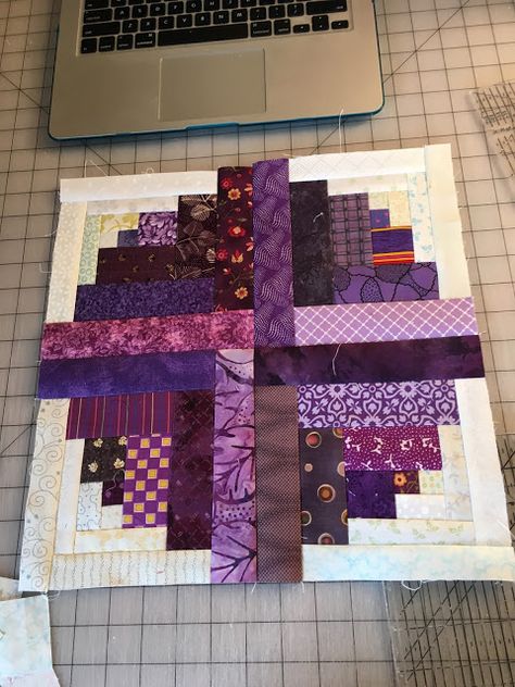 OH! I love this curved log cabin block! Log Cabin Block, Log Cabin Designs, Log Cabin Quilt Pattern, Log Cabin Quilt Blocks, Clip Board, Purple Quilts, Cabin Quilt, Log Cabin Quilts, Log Cabin Quilt