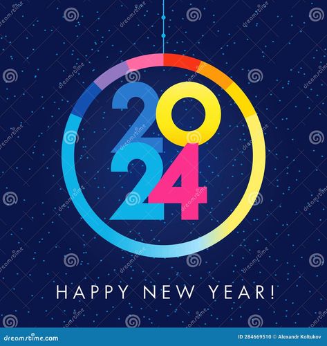 Number Vector, Seasons Greetings Card, Greeting Card Template, New Year Greetings, Wall Background, New Year Card, Year 2024, Holiday Design, Greetings Card