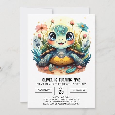 Embrace the carefree vibes with our Boho Happy Children's Turtle Boy Birthday invitation. The whimsical bohemian elements, paired with the delightful turtle motif, create an invitation that is both lively and filled with the joy of childhood. Editable for personalization, this invitation ensures a seamless customization process. With instant download convenience, set the stage for a birthday celebration that is as chic as it is adorned with the innocence and vibrant charm of childhood. Share the Happy Turtle, Bohemian Elements, Turtle Birthday, Boy Birthday Invitations, Create Invitations, Birthday Invitations Girl, Pink Watercolor, Birthday Boy, The Stage