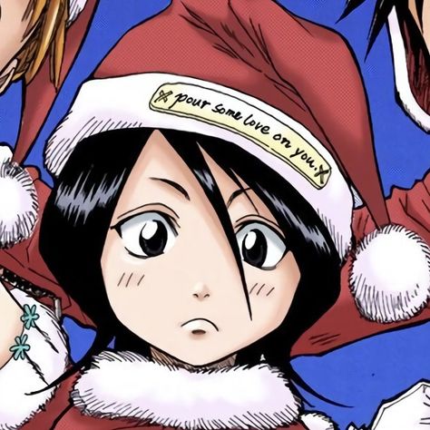 Rukia Christmas, Ichigo Manga, Bleach Funny, Bleach Rukia, Ichigo Y Rukia, Rukia Kuchiki, Christmas Pfp, Byakuya Kuchiki, Toshiro Hitsugaya