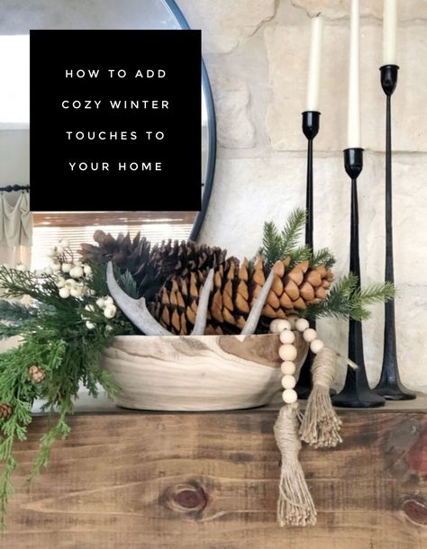 Winter Mantel Decorating Ideas, Winter Decor Diy, After Christmas Winter Decor, Diy Winter Decorations, Decorating After Christmas, Decorate After Christmas, Diy Winter Decor, After Christmas Decor, Decor After Christmas