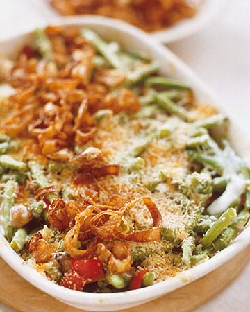 Green Bean Casserole - Martha Stewart Recipes Holiday Casseroles, Martha Stewart Recipes, Greenbean Casserole Recipe, Thanksgiving Recipes Side Dishes, Wild Mushroom, Green Bean Casserole, Good Eat, Bean Casserole, Thanksgiving Side Dishes