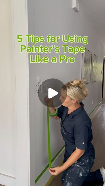 How To Tape For Painting, Cleaning Flat Paint Walls, Taping Walls For Painting Tips, Flat Paint, Peeling Paint, Paint Line, Get Moving, Surface Cleaner, Painters Tape