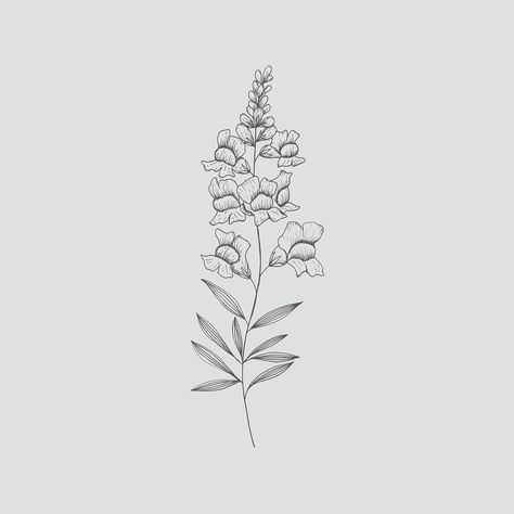 Snapdragon Drawing Simple, Snapdragon Flower Tattoo, Meaning Full Tattoos, Cabin Tattoo, Dragon Tattoo Drawing, Flor Tattoo, Bestie Board, Snapdragon Flowers, Tattoos Inspo