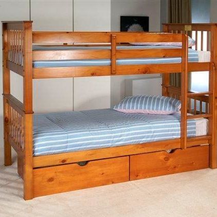 Emelia European Single Bunk Bed Harriet Bee Triple Sleeper Bunk Bed, Room Sleep, Pine Bunk Beds, Childrens Bunk Beds, Single Bunk Bed, High Sleeper Bed, Modern Bunk Beds, Mid Sleeper Bed, Bunk Beds With Drawers