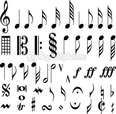 Music symbols Music Symbols Drawing, Symbols Drawing, Musical Notes Art, Music Notes Drawing, Musical Symbols, Music Note Symbol, Music Notes Tattoo, Music Notes Art, Symbol Drawing