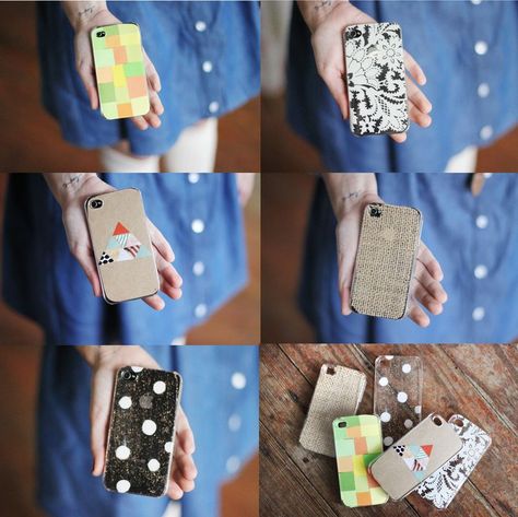 DIY iPhone cases: I want to do this!! Diy Cooler, Phone Covers Diy, Diy Iphone Case, A Beautiful Mess, Diy Gift Ideas, Cases Diy, Little Italy, Beautiful Mess, Diy Phone