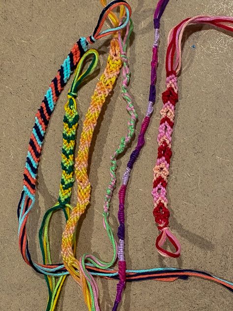 Summer Camp Friendship Bracelets, Camp Friendship Bracelets, Summer Camp Bracelets, Camp Counselor Aesthetic, Childhood Nostalgia 2000s, Camp Bracelets, Summer Camp Aesthetic, Camp Aesthetic, Summer Halloween