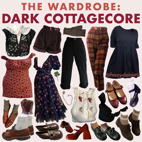 Dark Cottagecore Aesthetic Outfits, Dark Cottagecore Fashion, Aesthetic Mystery, Artsy Style Outfits, Dark Ethereal, Fairy Picnic, Clothes Alt, Dark Cottage Core, Witch Vintage