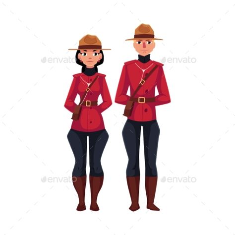 Canadian Male and Female Policeman in Traditional Canadian Traditional Clothing, Mermaid Birthday Party Decorations, Mermaid Birthday Party, Policeman, Mermaid Birthday, Male And Female, Logo Icons, Traditional Outfits, Birthday Party Decorations