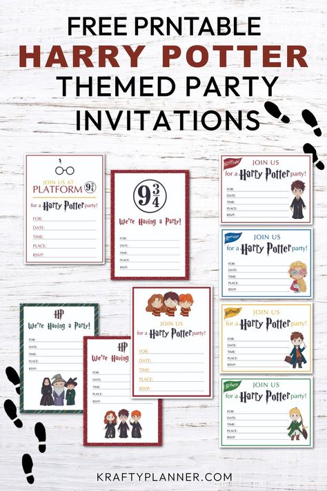 Harry Potter Theme Birthday Party, Free Printable Harry Potter, Harry Potter Party Invitations, Themed Party Invitations, Harry Potter Themed Party, Printable Harry Potter, Harry Potter Birthday Invitations, Harry Potter Invitations, Harry Potter Printables Free