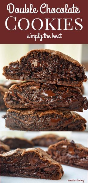 Dubble Chocolate Cookies, Bored Baking, Cookies Levain, Soft Chocolate Cookies, Dark Choco Cookie, Copycat Cookies, Soft Chocolate Cookie, Modern Honey, Levain Bakery