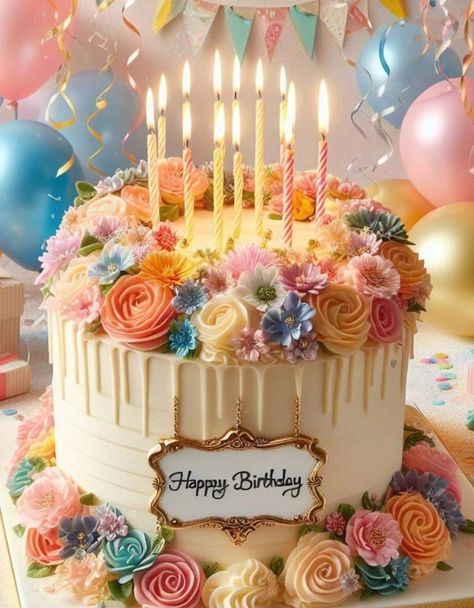 Beautiful Birthday Cakes For Women, Women’s Birthday Cake, Gorgeous Birthday Cakes, Happy Birthday Wishes Flowers, Birthday Cake For Women, Happy Birthday Flower Cake, Happy Birthday Wishes Pics, Happy Birthday Flowers Wishes, Birthday Wishes Pics