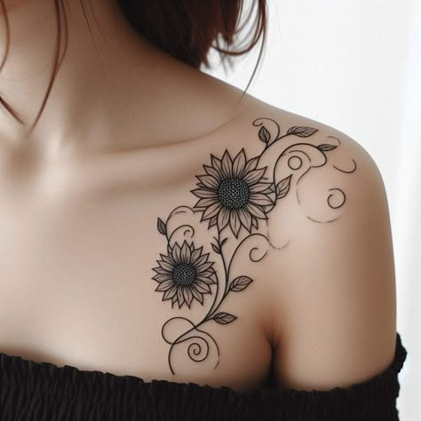 Shoulder Tattoo Color, Flower Tats, Small Symbol Tattoos, Arm Tats, Rose Tattoos For Women, Tattoo Board, Beautiful Flower Tattoos, Sweet Tattoos, Shoulder Tattoos