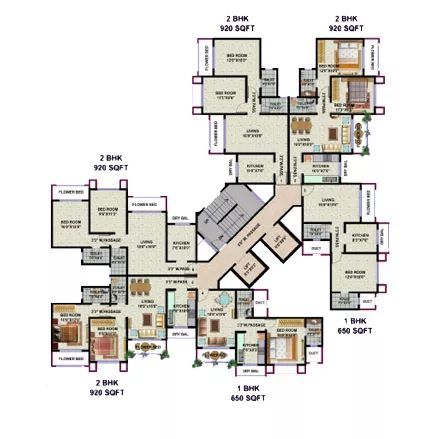 Wing C | Typical Floor Plan Typical Floor Plan Apartments, Condominium Floor Plan, Plan Interior Design, Condominium Architecture, Residential Building Plan, Hotel Floor Plan, 3d Floor Plans, Urban Design Concept, Building Layout