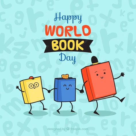 National Book Day, School Library Book Displays, Happy World Book Day, Sketch Background, Library Book Displays, Giving Day, Book Week Costume, Library Activities, World Book Day