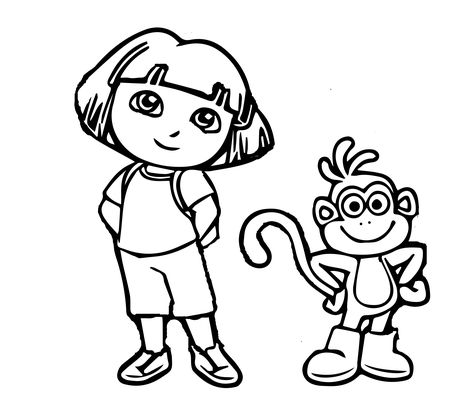 Dora The Explorer Coloring Pages And Sheets For Kids. Dora The Explorer Images, Dora Coloring, Animal Masks For Kids, Cartoons Dp, Inktober 2024, Kitty Art, Hello Kitty Art, Dora The Explorer, Animal Masks